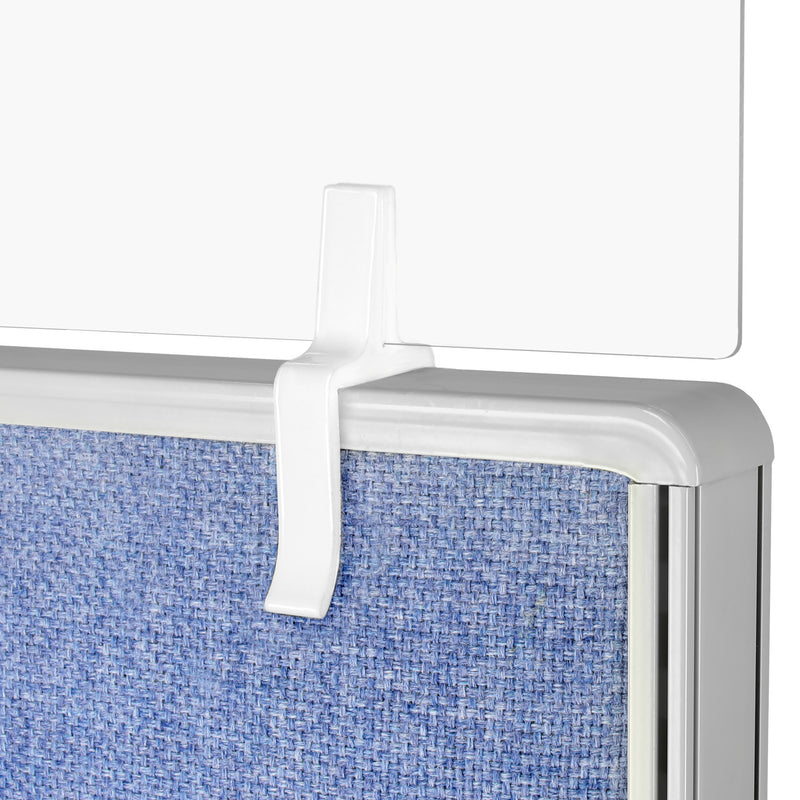 2.25" Cubicle Clip - Holder for Sneeze Guard panels no tools required.