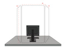 36" Tall Sneeze Guard with Side Panels - (Adjustable). (Stands Included)