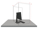 36" Height Sneeze Guard with Side Panels - (Fixed). (Stands Included)