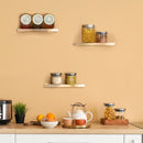 Clear Acrylic Wall Floating Shelf set on yellow color wall