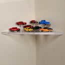 STAUBER BEST- Corner Acrylic Shelf, Set of 2 Acrylic Wall Storage Shelves, Easy Install Organizer for Living Room, Bedroom, Kitchen, Bathroom, Office.