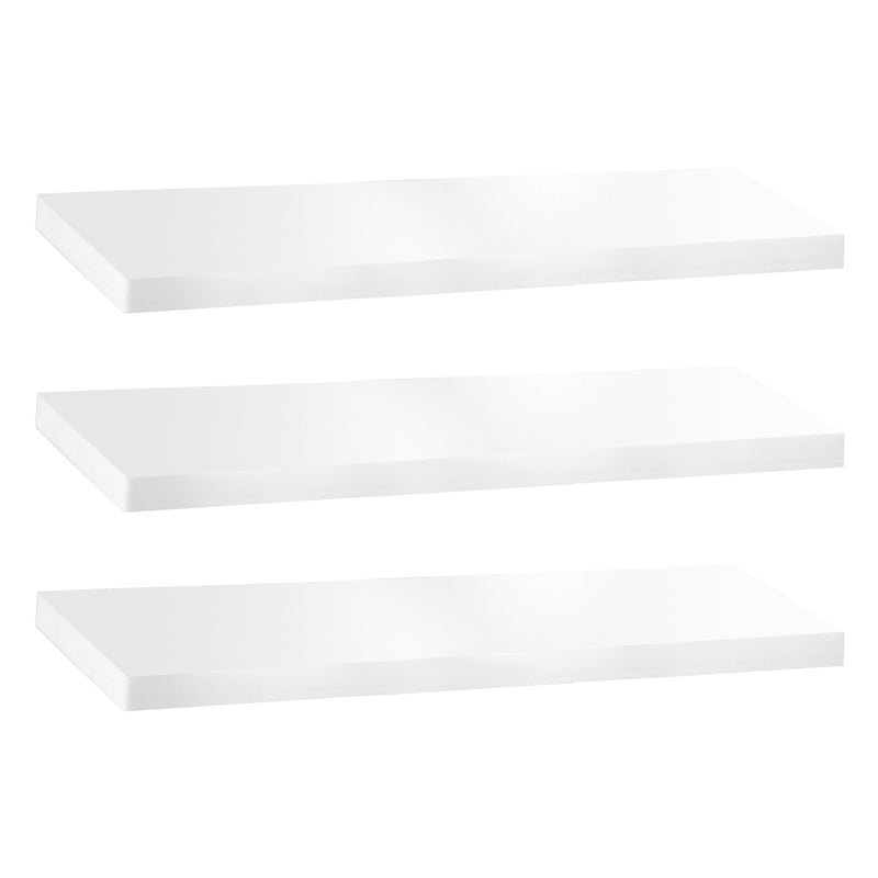 White Acrylic Wall Floating Shelf 12" x 4" x 1/2"