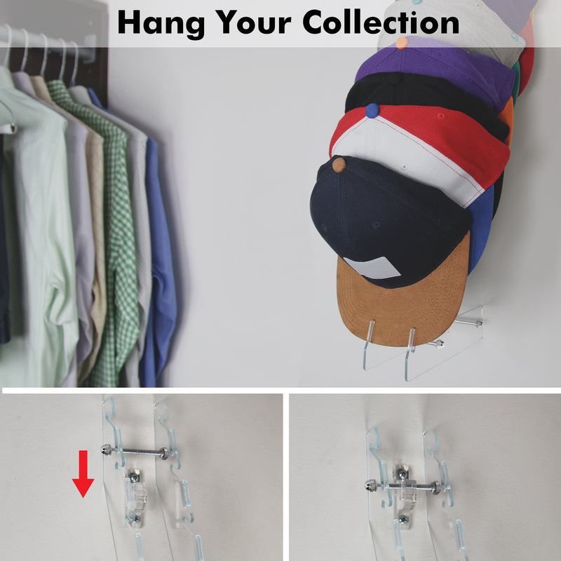 Hat Display Wall Mount  Hang your caps with ease!