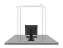 36" Tall Sneeze Guard with Side Panels - (Adjustable). (Stands Included)
