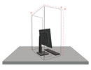 36" Height Sneeze Guard with Side Panels - (Fixed). (Stands Included)
