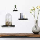 Black Acrylic Wall Floating Shelf set on wall