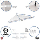 STAUBER BEST- Corner Acrylic Shelf, Set of 2 Acrylic Wall Storage Shelves, Easy Install Organizer for Living Room, Bedroom, Kitchen, Bathroom, Office.