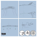 STAUBER BEST- Corner Acrylic Shelf, Set of 2 Acrylic Wall Storage Shelves, Easy Install Organizer for Living Room, Bedroom, Kitchen, Bathroom, Office.