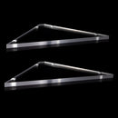 STAUBER BEST- Corner Acrylic Shelf, Set of 2 Acrylic Wall Storage Shelves, Easy Install Organizer for Living Room, Bedroom, Kitchen, Bathroom, Office.