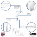 STAUBER BEST- Acrylic Wall Storage Shelf Brackets, 3"/ 5"/ 7"- Set of 2- for Living Room, Bedroom, Kitchen, Bathroom, Office.