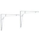 STAUBER BEST- Acrylic Wall Storage Shelf Brackets, 3"/ 5"/ 7"- Set of 2- for Living Room, Bedroom, Kitchen, Bathroom, Office.