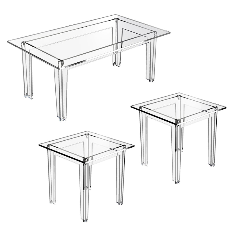 STAUBER BEST - Classic Clear Acrylic End Table ( 22" W x 22" D x 22" H)