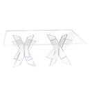 16"x24" rectangle acrylic raised pastry stand in clear acrylic