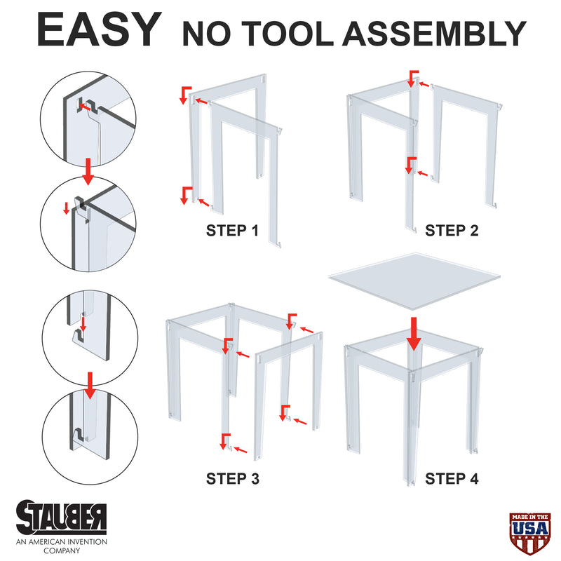 easy no tool assembly illustration