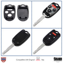 Black Honda Key Replacement Shell (4 button) by StauberBest