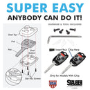 Super easy Black Honda Key Replacement Shell (4 button) by StauberBest
