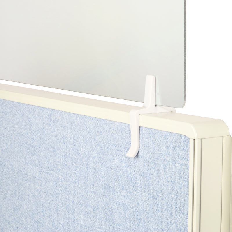 STAUBER Best Cubicle Sneeze Guard - Acrylic Partition Extension. Best temporary solution to divide work stations. (Cubicle Clips Included)
