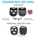 1998-2010 Lexus / Rounded Replacement 3-Button Remote Head Key Shell by StauberBest