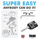 1998-2010 Lexus / Rounded Replacement 3-Button Remote Head Key Shell by StauberBest