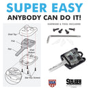 1998-2010 Lexus/ Square Replacement 3-Button Remote Head Key Shell by StauberBest