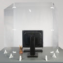 36" Tall Sneeze Guard with Side Panels - (Adjustable). (Stands Included)