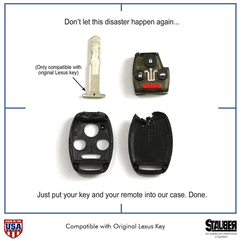 1998-2010 Lexus/ Square Replacement 3-Button Remote Head Key Shell by StauberBest