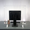 36" Height Sneeze Guard with Side Panels - (Fixed). (Stands Included)