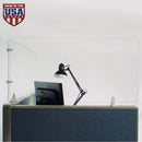 Adhesive Cubicle Sneeze Guard with Removable Tape. Leaves No Residue. (Stands Included)