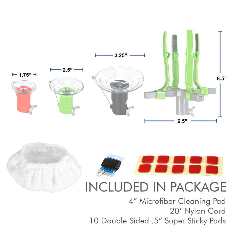 ligh bulb package includes microfiber pad, nylon cord and sticky pads