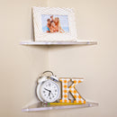 Clear acrylic shelves