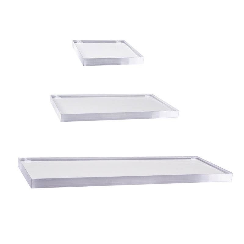 STAUBER Best- Clear Acrylic Wall Floating Shelf - 1/2 Thick - CLASSIC