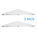 STAUBER BEST- Corner Acrylic Shelf, Set of 2 Acrylic Wall Storage Shelves, Easy Install Organizer for Living Room, Bedroom, Kitchen, Bathroom, Office.