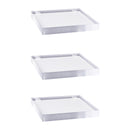 STAUBER Best- Clear Acrylic Floating Shelf- Classic Design - Pack of 3
