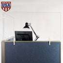 STAUBER Best Cubicle Sneeze Guard - Acrylic Partition Extension. Best temporary solution to divide work stations. (Cubicle Clips Included)