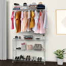 Clear acrylic box shelf  with hangers and console all in clear acrylic