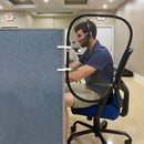 Cubicle Sneeze Guard - Side Grip Divides Employees at their Work Stations.