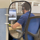 Cubicle Sneeze Guard - Side Grip Divides Employees at their Work Stations.
