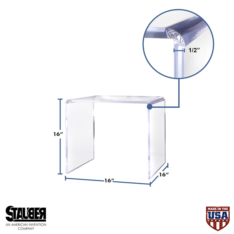 specifications of clear acrylic side table