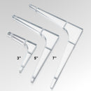 STAUBER BEST- Acrylic Wall Storage Shelf Brackets, 3"/ 5"/ 7"- Set of 2- for Living Room, Bedroom, Kitchen, Bathroom, Office.