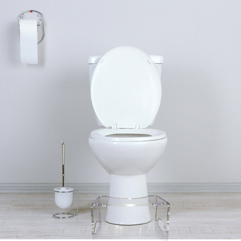 STAUBER Best Potty Stool - Acrylic Squatting Toilet Step Stool- Waterfall Style
