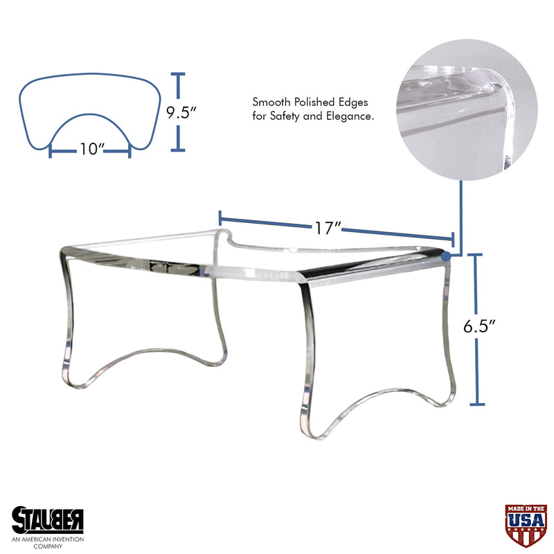STAUBER Best Potty Stool - Acrylic Squatting Toilet Step Stool- Waterfall Style