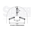 STAUBER BEST-Acrylic Fan Blades ( 5 pack )- 16" for 42" Fan or 20" for 52" Fan CLEAR - 3 HOLES PATTERN- 3/16" Thick