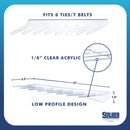 Stauber Best Clear Acrylic Tie and Belt Rack - Organize Your favorite Belts and Ties.