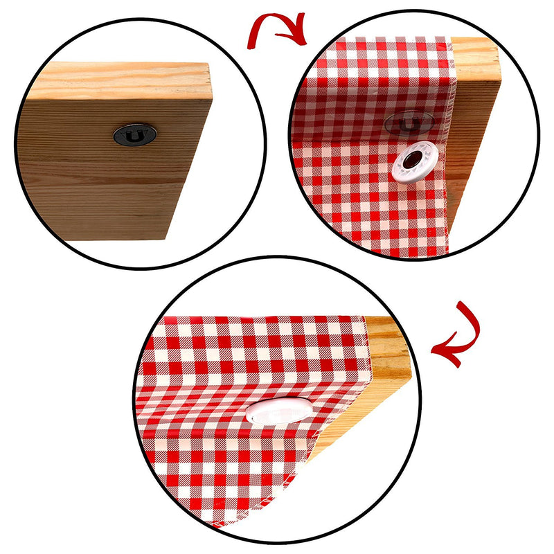 Tablecloth Clips - Magnetic tablecloth holder by StauberBest (4 per pack) - STAUBER Shop