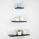 Black Acrylic Wall Floating Shelf set on wall