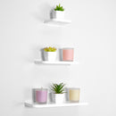 White Acrylic Wall Floating Shelf set on wall