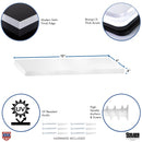 STAUBER Best- Clear Acrylic Wall Floating Shelf -  1/2" Thick - CLASSIC DESIGN - Pack of 3